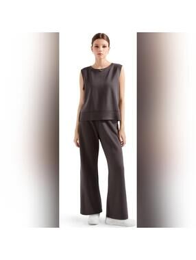 NWT SUUKSESS 2 Piece Wide Leg Sweatpants Sleeveless Top Lounge Set, Medium 8-10